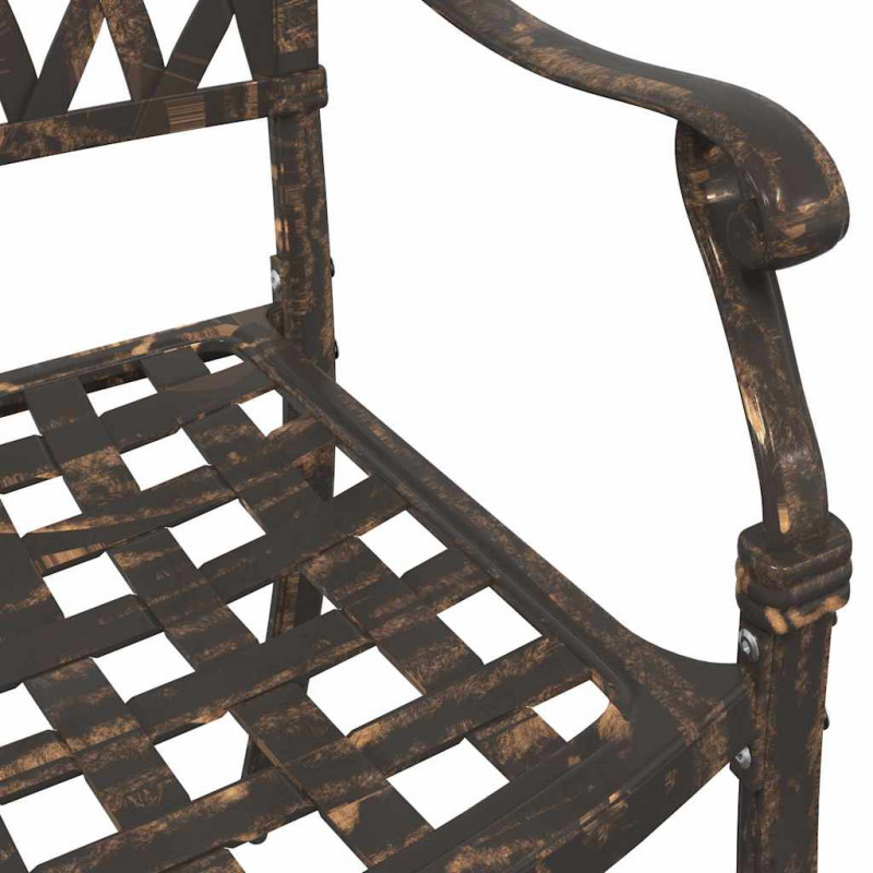 Krzesło Ogrodowe 2 pcs kolor bronzu 56 x 55 x 92,5cm Aluminium
