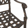 Krzesło Ogrodowe 2 pcs kolor bronzu 56 x 55 x 92,5cm Aluminium
