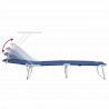 Leżak 2 pcs Niebieski 58 x 188 x 77cm Poliester