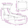Leżak 2 pcs Niebieski 58 x 188 x 77cm Poliester
