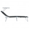 Leżak 2 pcs Czarny 58 x 188 x 77cm Poliester