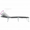 Leżak 2 pcs Czarny 58 x 188 x 77cm Poliester