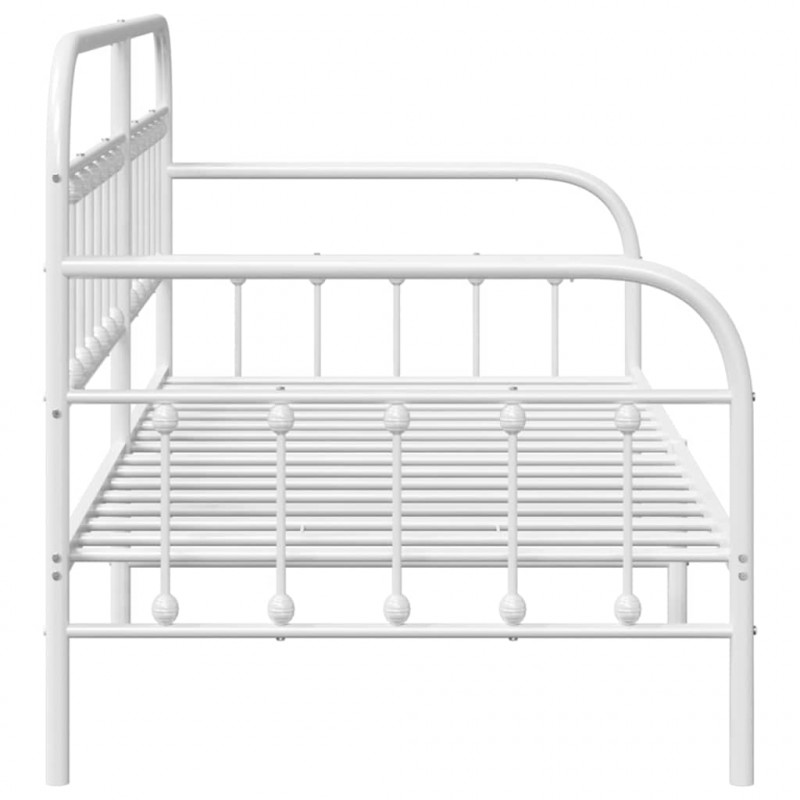 Rama łóżka dziennego Biały 100 x 200 cm Stal malowana proszkowo