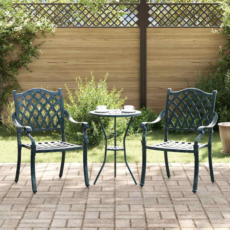 Krzesło Ogrodowe 2 pcs Zielony 56 x 55 x 92,5cm Aluminium