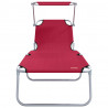 Leżak 2 pcs Czerwony 58 x 188 x 77cm Poliester