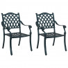 Krzesło Ogrodowe 2 pcs Zielony 56 x 55 x 92,5cm Aluminium
