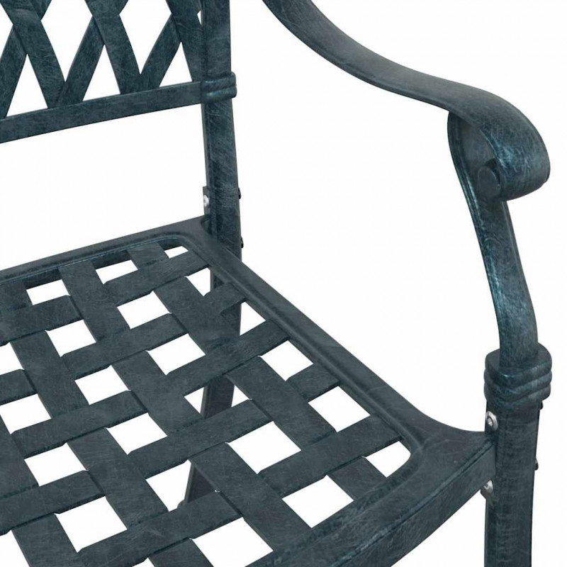 Krzesło Ogrodowe 2 pcs Zielony 56 x 55 x 92,5cm Aluminium