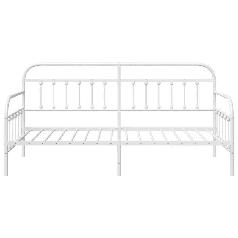 Rama łóżka dziennego Biały 107 x 203 cm Stal malowana proszkowo