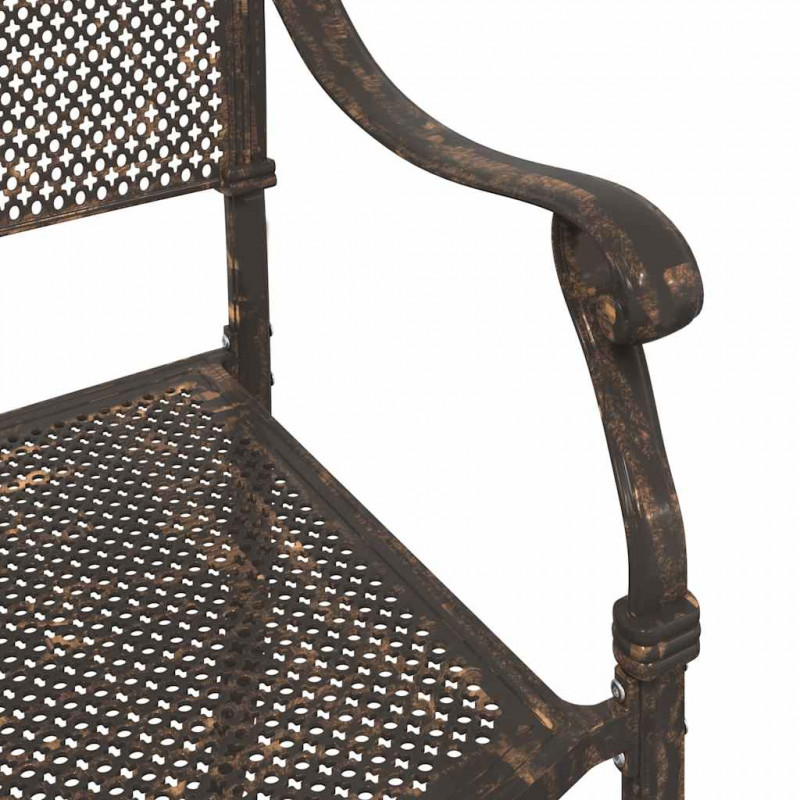Krzesło Ogrodowe 2 pcs kolor bronzu 55 x 55 x 92,5cm Aluminium