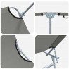 Leżak 2 pcs Szary 58 x 188 x 77cm Poliester