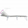 Leżak 2 pcs Szary 58 x 188 x 77cm Poliester