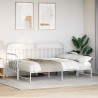 Rama łóżka dziennego Biały 75 x 190 cm Stal malowana proszkowo