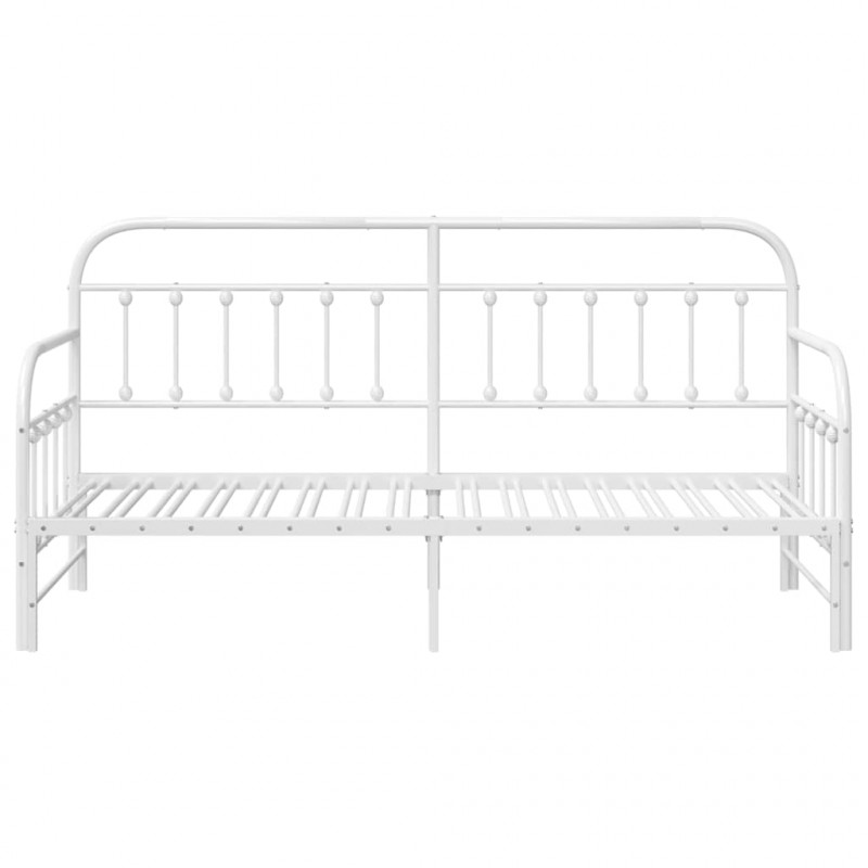 Rama łóżka dziennego Biały 75 x 190 cm Stal malowana proszkowo