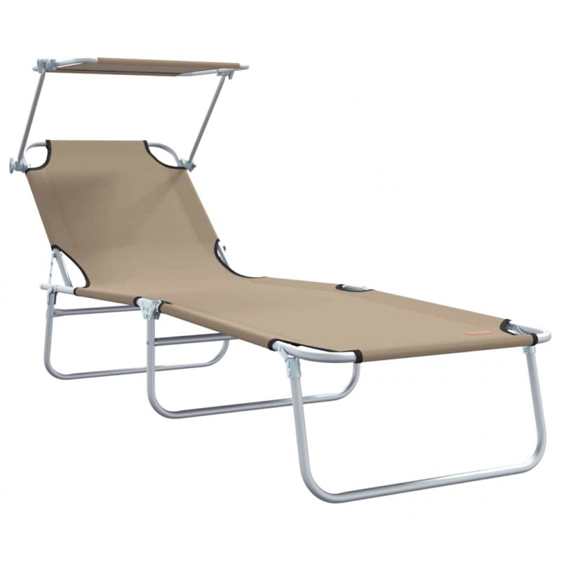 Leżak 2 pcs Ciemnoszary 58 x 188 x 77cm Poliester