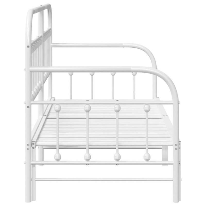 Rama łóżka dziennego Biały 75 x 190 cm Stal malowana proszkowo