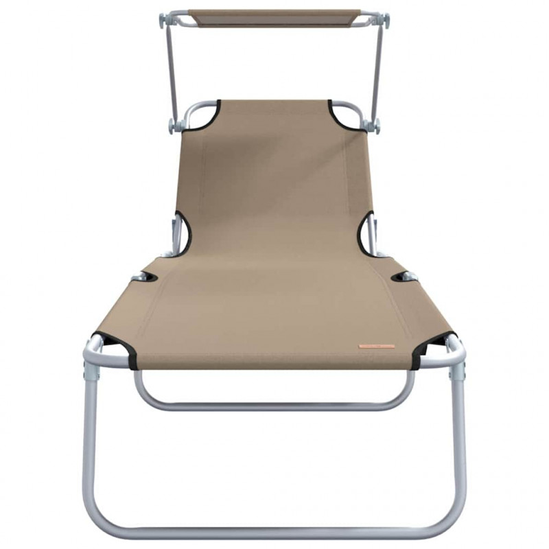 Leżak 2 pcs Ciemnoszary 58 x 188 x 77cm Poliester