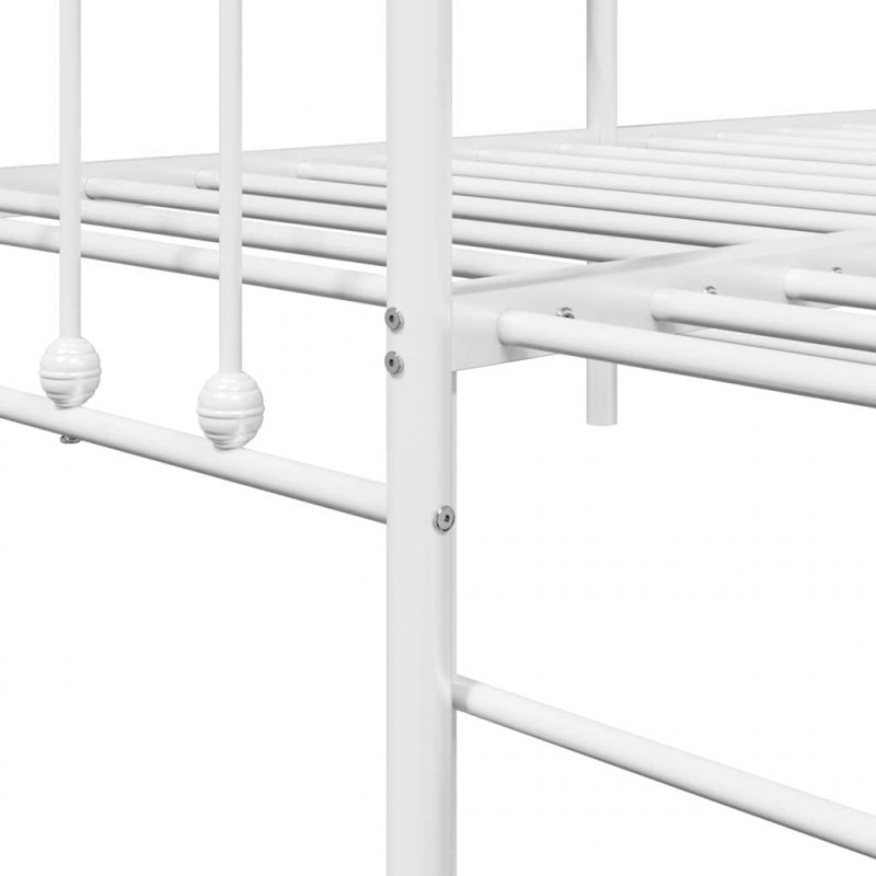 Rama łóżka dziennego Biały 75 x 190 cm Stal malowana proszkowo