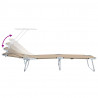 Leżak 2 pcs Ciemnoszary 58 x 188 x 77cm Poliester