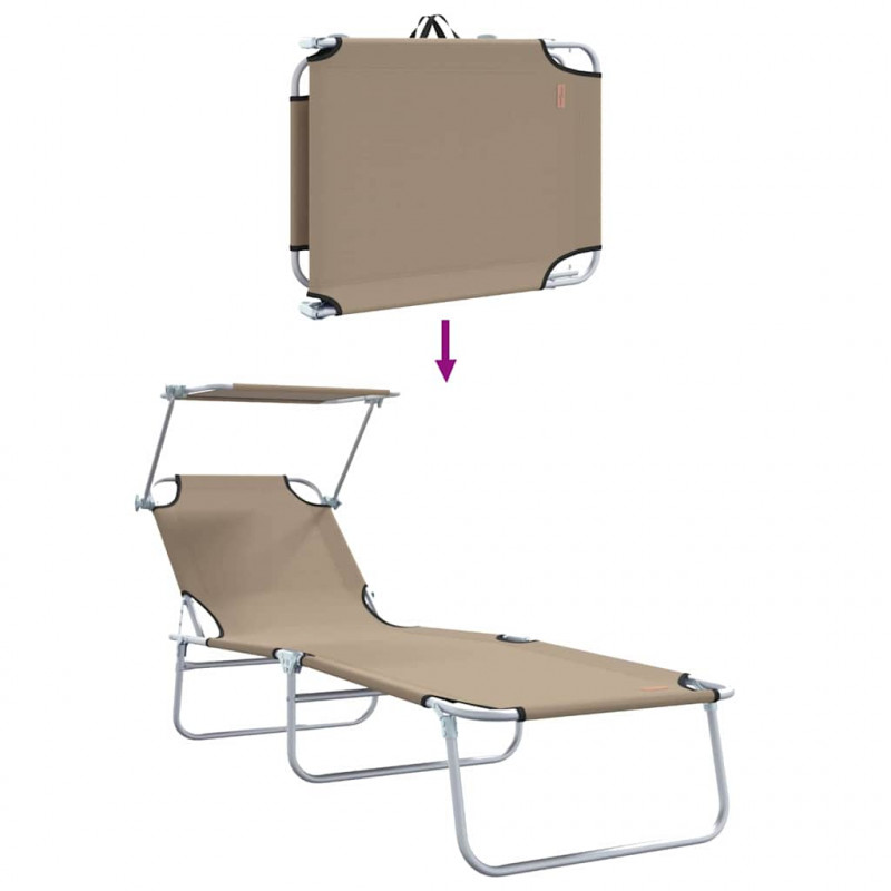 Leżak 2 pcs Ciemnoszary 58 x 188 x 77cm Poliester