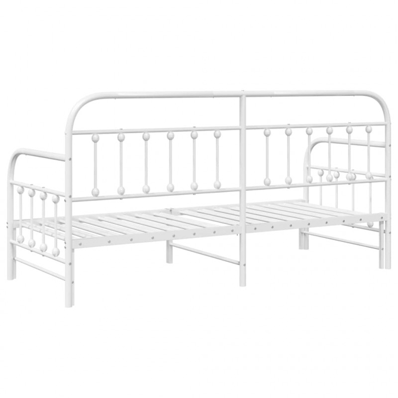 Rama łóżka dziennego Biały 80 x 200 cm Stal malowana proszkowo