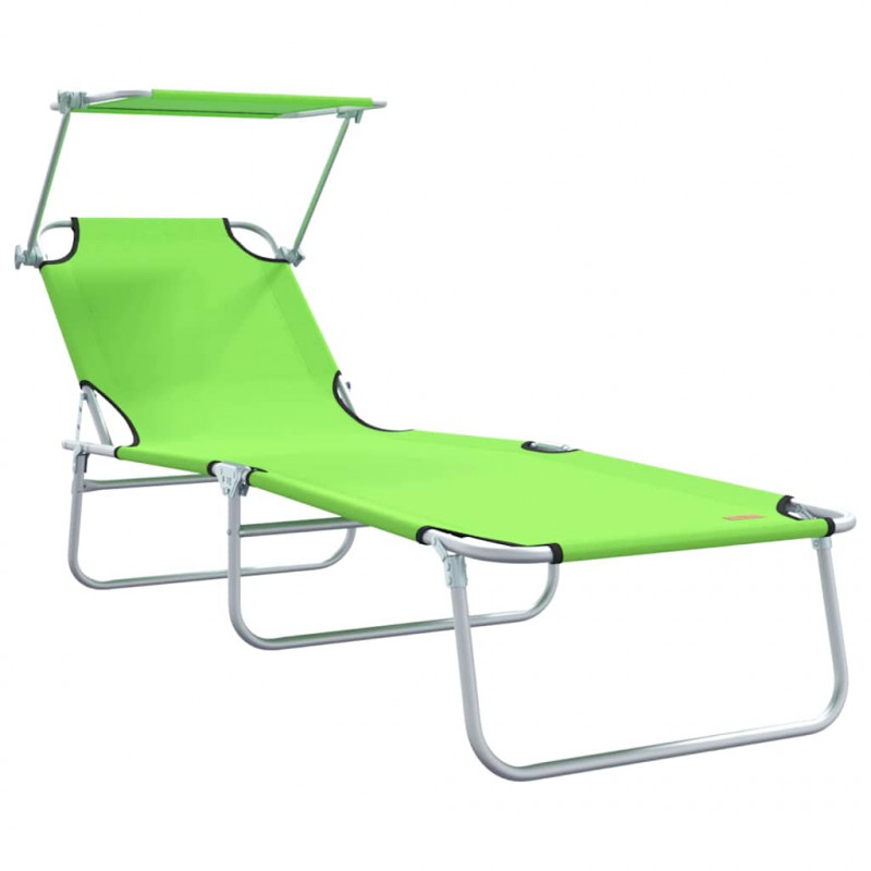 Leżak 2 pcs Zielony 58 x 188 x 77cm Poliester