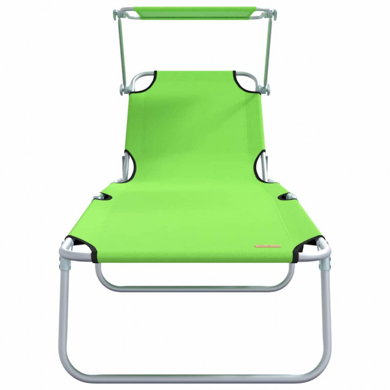 Leżak 2 pcs Zielony 58 x 188 x 77cm Poliester