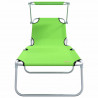 Leżak 2 pcs Zielony 58 x 188 x 77cm Poliester