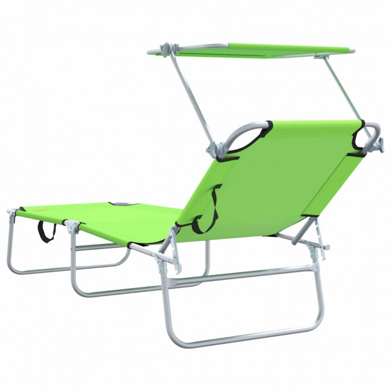 Leżak 2 pcs Zielony 58 x 188 x 77cm Poliester