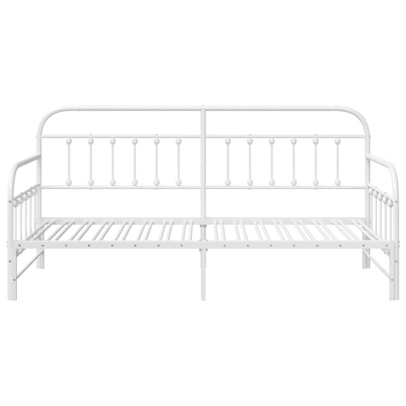 Rama łóżka dziennego Biały 90 x 190 cm Stal malowana proszkowo