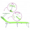 Leżak 2 pcs Zielony 58 x 188 x 77cm Poliester