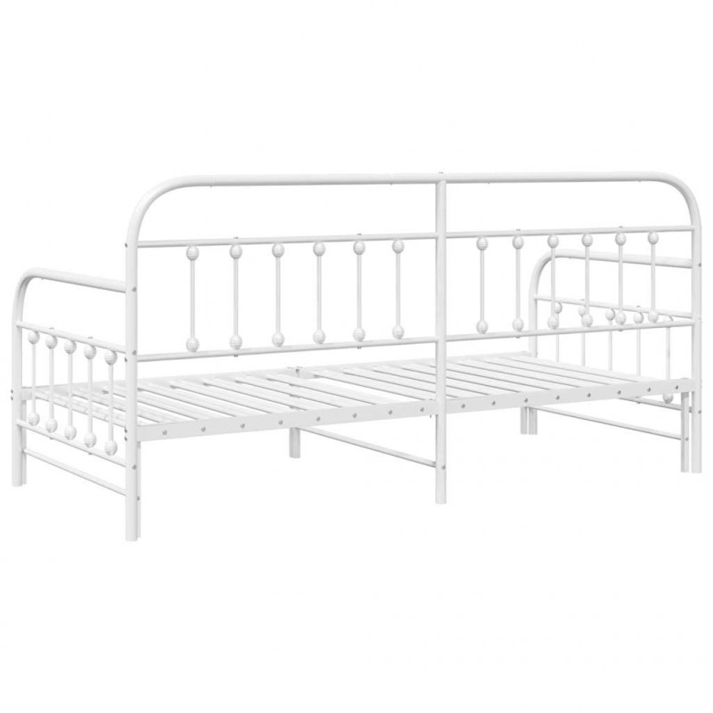Rama łóżka dziennego Biały 90 x 190 cm Stal malowana proszkowo
