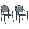 Krzesło Ogrodowe 2 pcs Zielony 64 x 62 x 93cm Aluminium