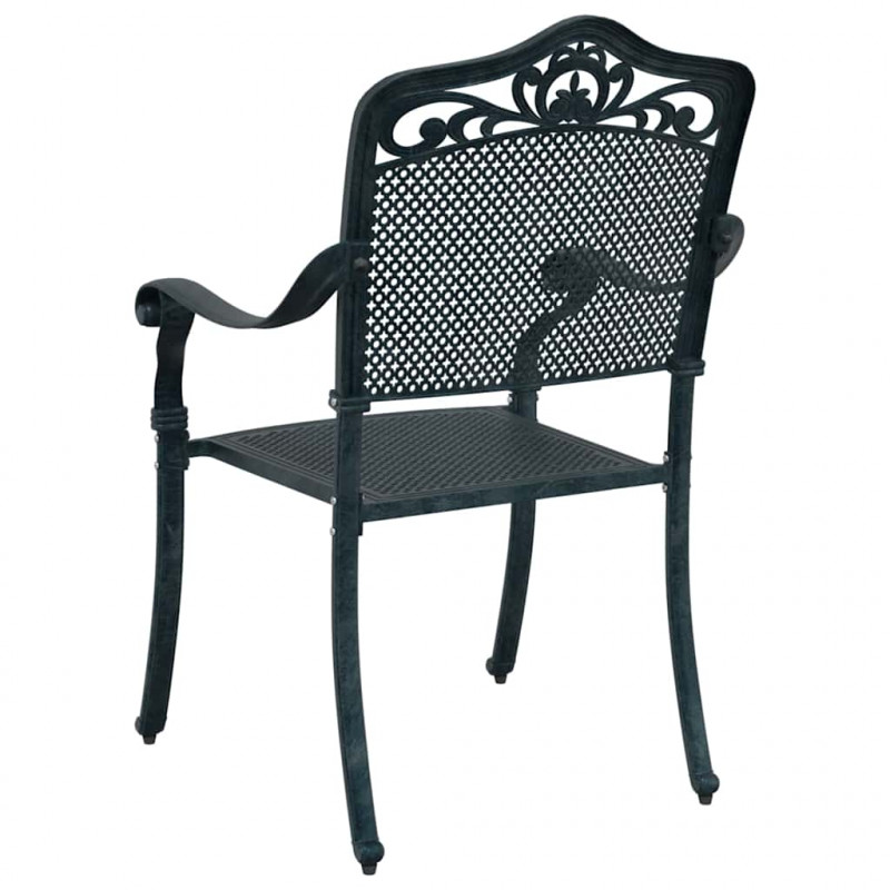 Krzesło Ogrodowe 2 pcs Zielony 64 x 62 x 93cm Aluminium