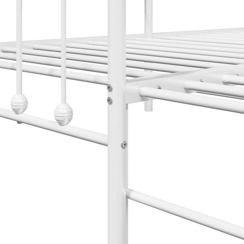 Rama łóżka dziennego Biały 90 x 200 cm Stal malowana proszkowo