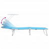 Leżak 2 pcs Jasnoniebieski 58 x 188 x 77cm Poliester