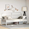 Rama łóżka dziennego Biały 107 x 203 cm Stal malowana proszkowo