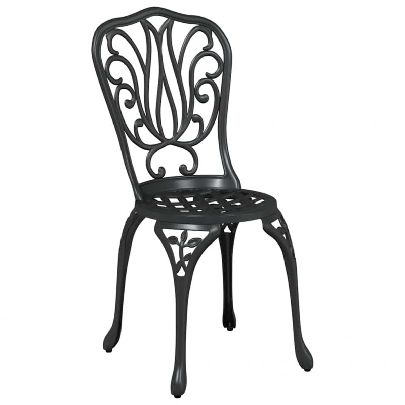 Zestaw Bistro Ogrodowego 3 pcs Czarny Aluminium
