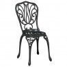 Zestaw Bistro Ogrodowego 3 pcs Czarny Aluminium