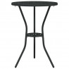 Zestaw Bistro Ogrodowego 3 pcs Czarny Aluminium