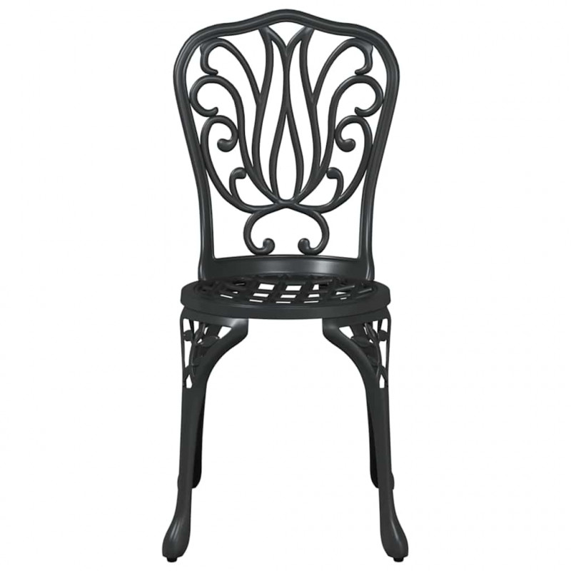 Zestaw Bistro Ogrodowego 3 pcs Czarny Aluminium
