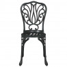 Zestaw Bistro Ogrodowego 3 pcs Czarny Aluminium