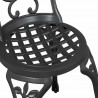 Zestaw Bistro Ogrodowego 3 pcs Czarny Aluminium