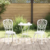 Zestaw Bistro Ogrodowego 3 pcs Biały Aluminium