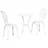 Zestaw Bistro Ogrodowego 3 pcs Biały Aluminium