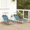 Leżak 2 pcs Zielony 58 x 188 x 77cm Poliester