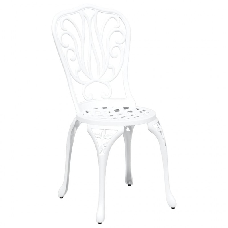 Zestaw Bistro Ogrodowego 3 pcs Biały Aluminium