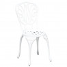 Zestaw Bistro Ogrodowego 3 pcs Biały Aluminium