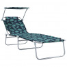 Leżak 2 pcs Zielony 58 x 188 x 77cm Poliester