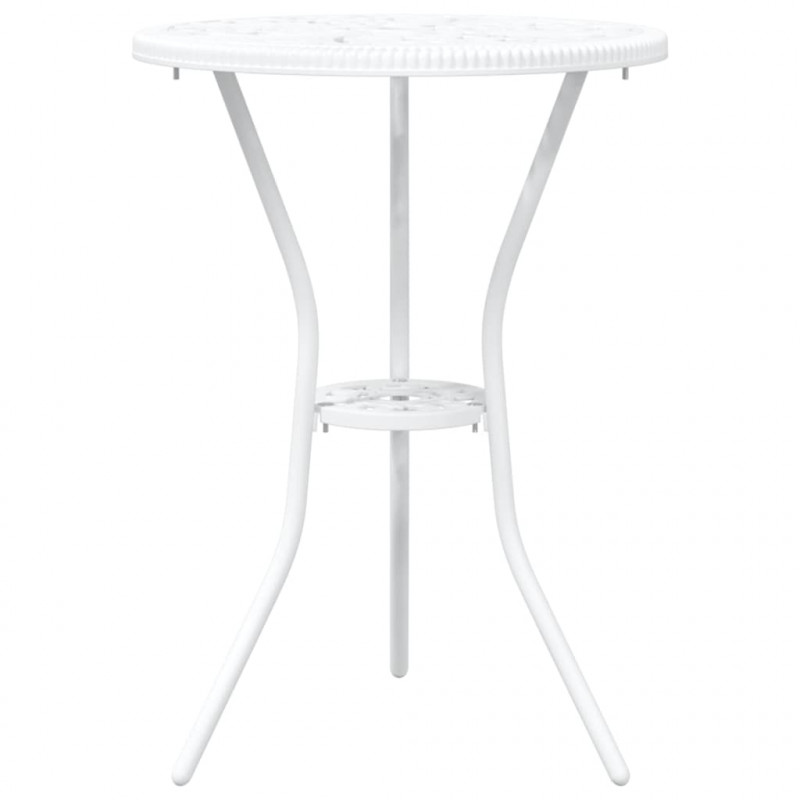 Zestaw Bistro Ogrodowego 3 pcs Biały Aluminium