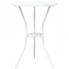 Zestaw Bistro Ogrodowego 3 pcs Biały Aluminium